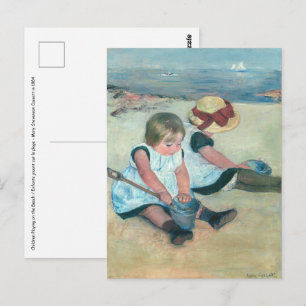 Mary Cassatt - Children Playing on the Beach Postcard