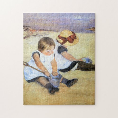 Mary Cassatt Children Playing on the Beach Puzzle