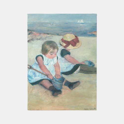 Mary Cassatt _ Children Playing on the Beach Rug