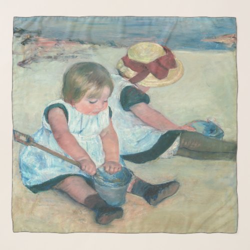 Mary Cassatt _ Children Playing on the Beach Scarf