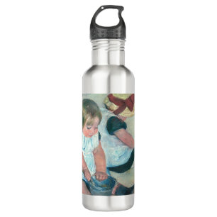 Mary Cassatt - Children Playing on the Beach Stainless Steel Water Bottle