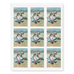Mary Cassatt - Children Playing on the Beach Temporary Tattoos