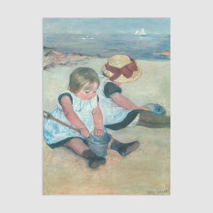 Mary Cassatt - Children Playing on the Beach Tissue Paper