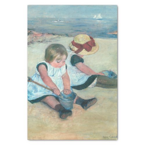Mary Cassatt _ Children Playing on the Beach Tissue Paper