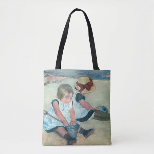 Mary Cassatt _ Children Playing on the Beach Tote Bag