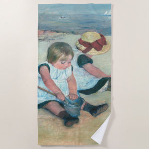 Mary Cassatt - Children Playing on the Beach Towel