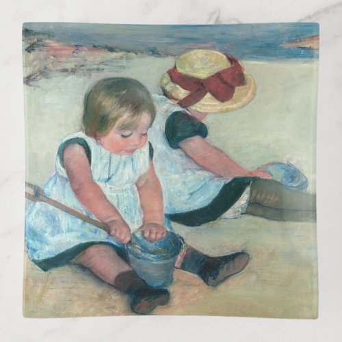 Mary Cassatt _ Children Playing on the Beach Trinket Tray