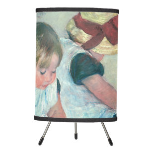 Mary Cassatt - Children Playing on the Beach Tripod Lamp