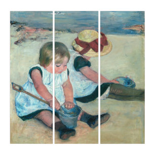 Mary Cassatt - Children Playing on the Beach Triptych