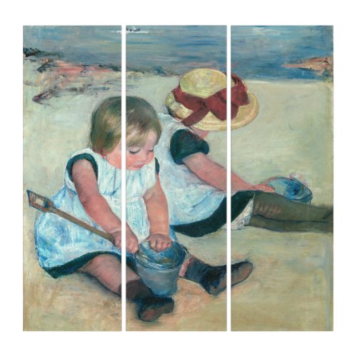 Mary Cassatt _ Children Playing on the Beach Triptych