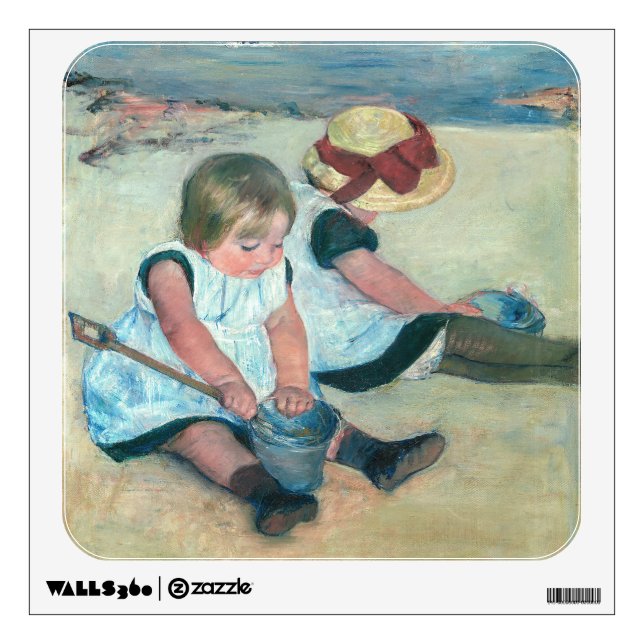 Mary Cassatt - Children Playing on the Beach Wall Decal (Front)