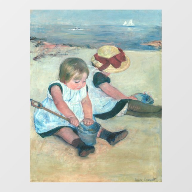 Mary Cassatt - Children Playing on the Beach Wall Decal (Front)