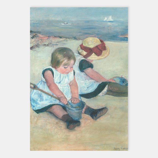 Mary Cassatt - Children Playing on the Beach Wrapping Paper Sheets (Creator Uploaded)