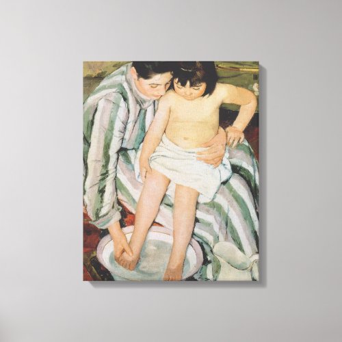 Mary Cassatt Childs Bath Painting Canvas Print