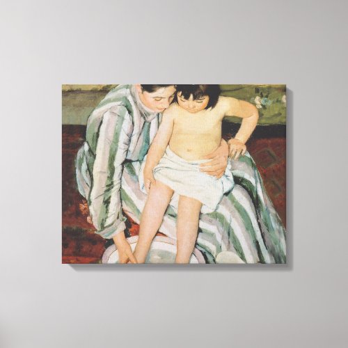 Mary Cassatt Childs Bath Painting Canvas Print