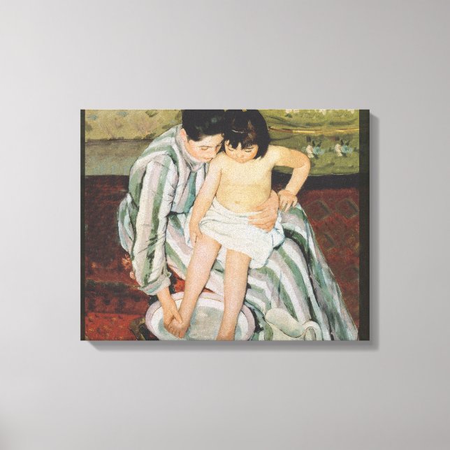 Mary Cassatt Child's Bath Painting Canvas Print (Front)