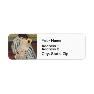 Mary Cassatt Child's Bath Painting Label