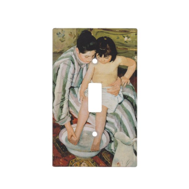 Mary Cassatt Child's Bath Painting Light Switch Cover (Front)
