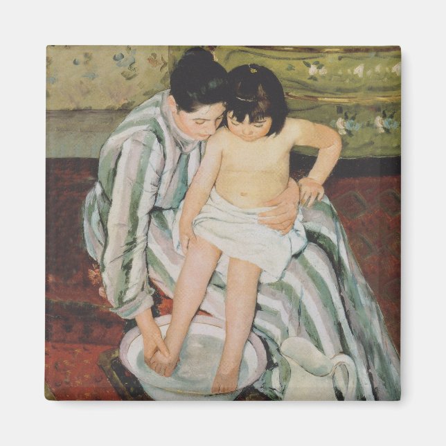 Mary Cassatt Child's Bath Painting Magnet (Front)