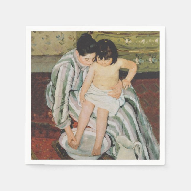 Mary Cassatt Child's Bath Painting Napkins (Front)