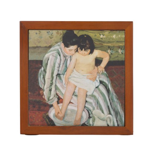 Mary Cassatt Childs Bath Painting Pencil Holder