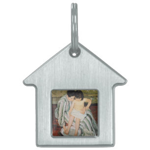 Mary Cassatt Child's Bath Painting Pet ID Tag