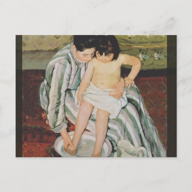 Mary Cassatt Child's Bath Painting Postcard (Front)