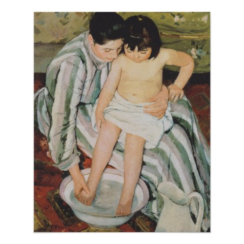 Mary Cassatt Childs Bath Painting Poster