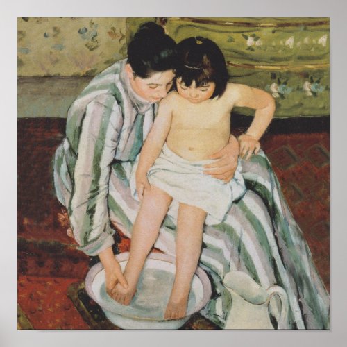 Mary Cassatt Childs Bath Painting Poster