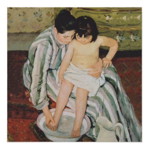 Mary Cassatt Childs Bath Painting Poster