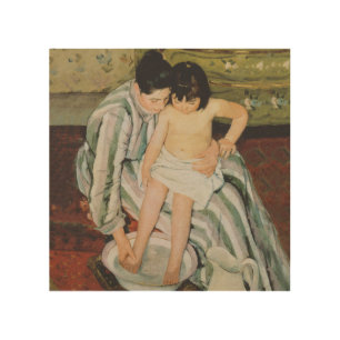 Mary Cassatt Child's Bath Painting Wood Wall Art