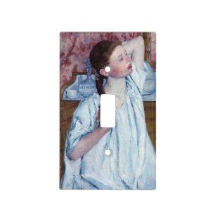 Mary Cassatt - Girl Arranging her Hair Light Switch Cover