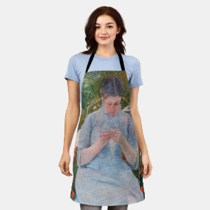 Mary Cassatt - Girl sewing in a Garden Apron