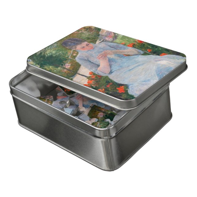 Mary Cassatt - Girl sewing in a Garden Jigsaw Puzzle (Lid Open)
