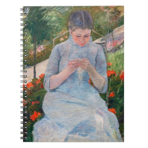 Mary Cassatt _ Girl sewing in a Garden Notebook