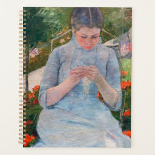 Mary Cassatt - Girl sewing in a Garden Planner