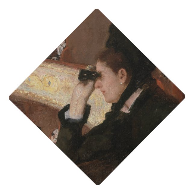 Mary Cassatt - In the Loge Graduation Cap Topper (Front)