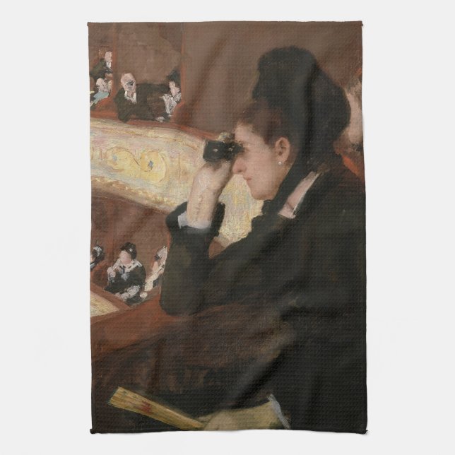Mary Cassatt - In the Loge Kitchen Towel (Vertical)