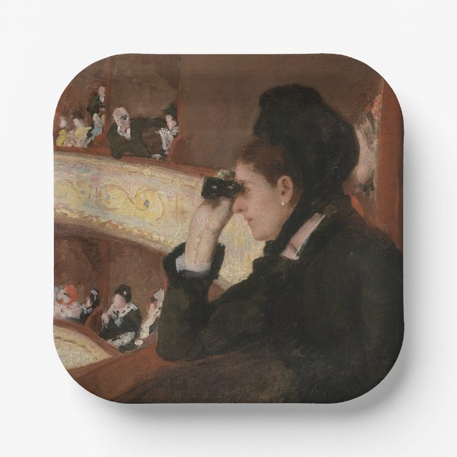 Mary Cassatt - In the Loge Paper Plates (Front)