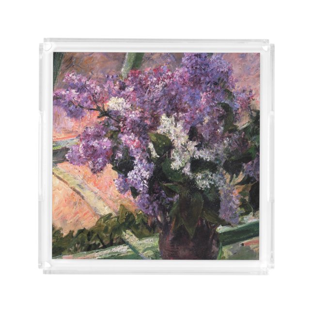 Mary Cassatt - Lilacs in a Window Acrylic Tray (Front)