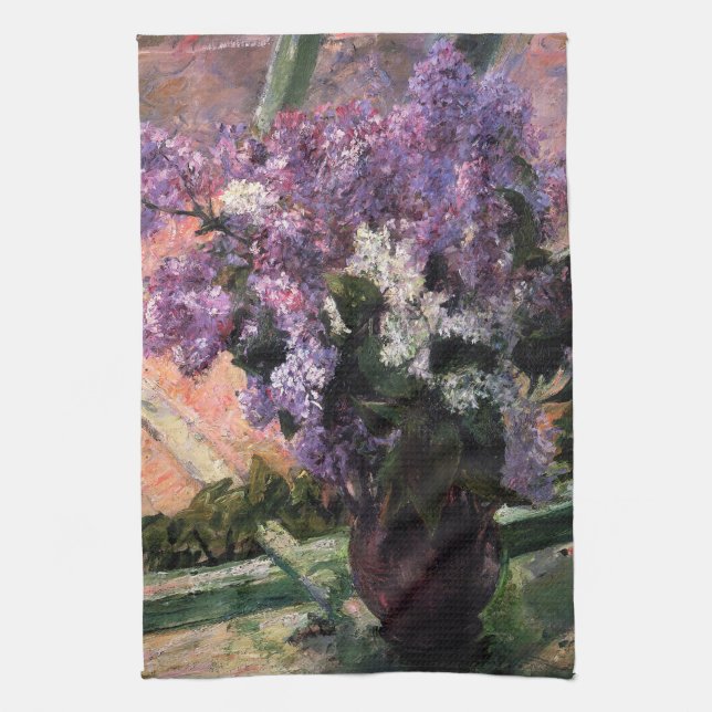 Mary Cassatt - Lilacs in a Window Kitchen Towel (Vertical)