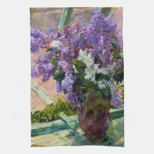 Mary Cassatt Lilacs in a Window Kitchen Towel