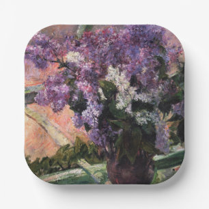 Mary Cassatt - Lilacs in a Window Paper Plates