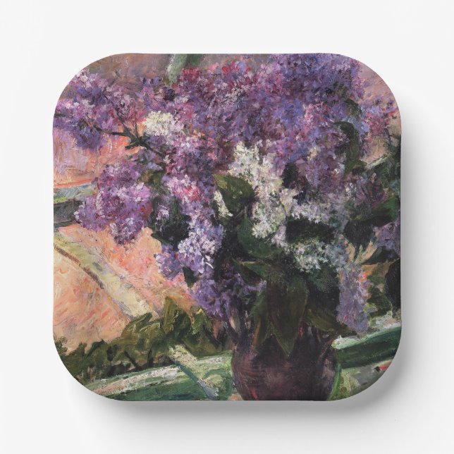Mary Cassatt - Lilacs in a Window Paper Plates (Front)