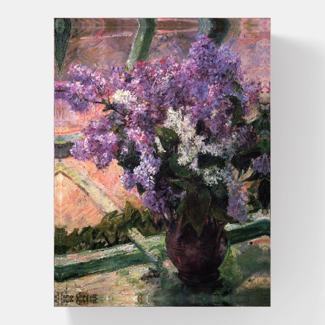 Mary Cassatt - Lilacs in a Window Paperweight (Vertical)