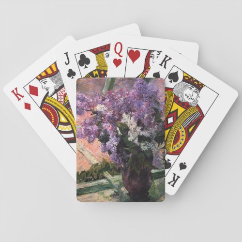 Mary Cassatt _ Lilacs in a Window Poker Cards