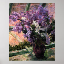 Mary Cassatt - Lilacs in a Window Poster