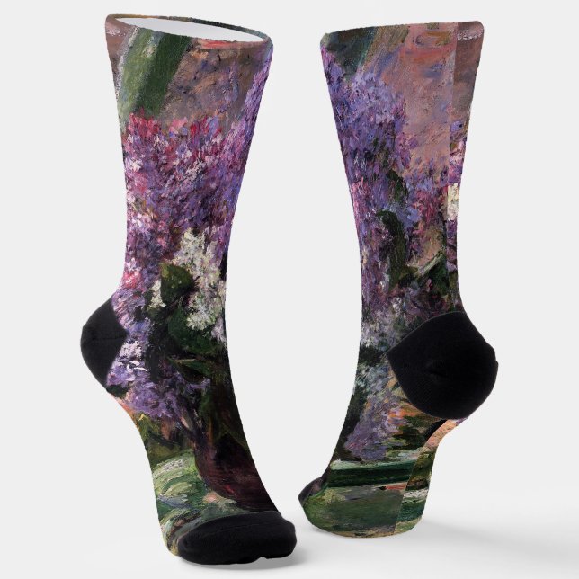 Mary Cassatt - Lilacs in a Window Socks (Angled)