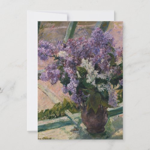 Mary Cassatt _ Lilacs In A Window Thank You Card