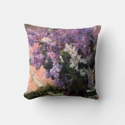 Mary Cassatt _ Lilacs in a Window Throw Pillow